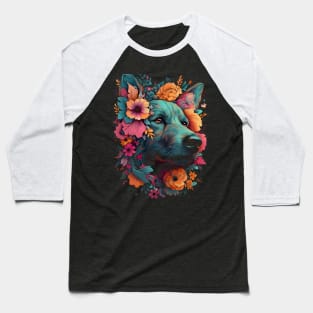 colorful dog Baseball T-Shirt